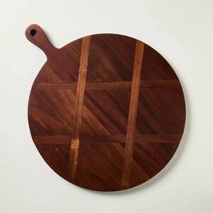 Hearth & Hand with Magnolia 18" Acadia Round Wood Serve Board Serving w/ Handle